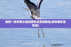 推荐一款欢聚水鱼到底有没有透视挂(原来确实是有挂)