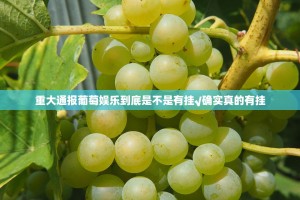 重大通报葡萄娱乐到底是不是有挂√确实真的有挂