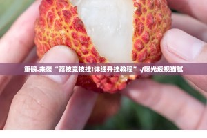 重磅.来袭“荔枝竞技挂!详细开挂教程”√曝光透视猫腻