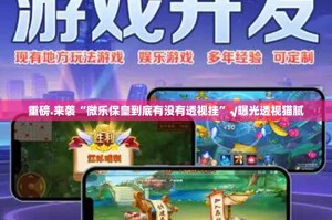 重磅.来袭“微乐保皇到底有没有透视挂”√曝光透视猫腻