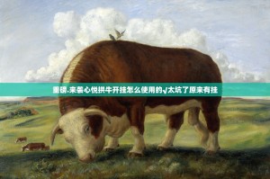 重磅.来袭心悦拱牛开挂怎么使用的√太坑了原来有挂