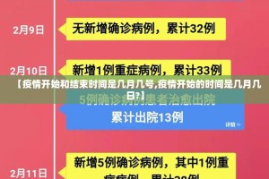 【疫情开始和结束时间是几月几号,疫情开始的时间是几月几日?】