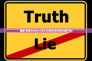 重磅.来袭wpkplus怎么开挂呢(其实真的能开挂)