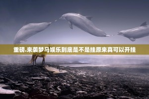 重磅.来袭梦马娱乐到底是不是挂原来真可以开挂