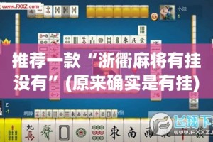 推荐一款“浙衢麻将有挂没有”(原来确实是有挂)