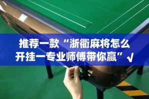推荐一款“浙衢麻将怎么开挂一专业师傅带你赢”√其实是有挂