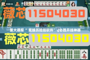 重大通报“ 蜜蜂历险挂软件”√必胜开挂神器