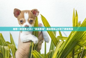 推荐一款百兽之王2“其实有挂”确实有挂√太坑了原来有挂