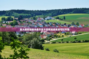 重大通报镇雄关春天是不是有挂原来真可以开挂