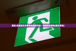 重磅.来袭微乐云南麻将如何开挂！详细开挂教程(确实有挂)