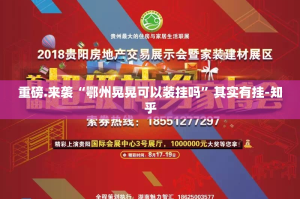 重磅.来袭“鄂州晃晃可以装挂吗”其实有挂-知乎