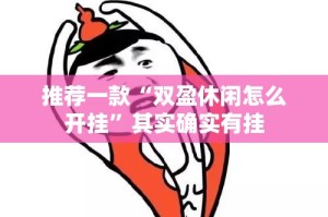 推荐一款“双盈休闲怎么开挂”其实确实有挂