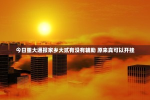 今日重大通报家乡大贰有没有辅助 原来真可以开挂