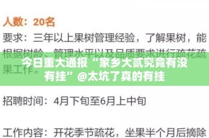 今日重大通报“家乡大贰究竟有没有挂”@太坑了真的有挂