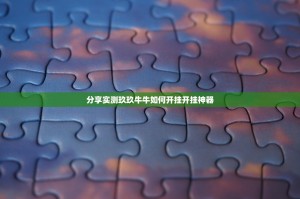 分享实测玖玖牛牛如何开挂开挂神器
