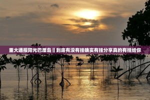 重大通报阳光巴厘岛‖到底有没有挂确实有挂分享真的有挂给你