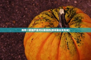 推荐一款葫芦鱼可以装挂的(原来确实是有挂)