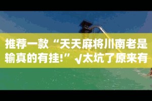 重磅.来袭水上休闲挂辅助工具√必胜开挂神器