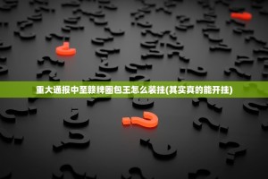 重大通报中至赣牌圈包王怎么装挂(其实真的能开挂)