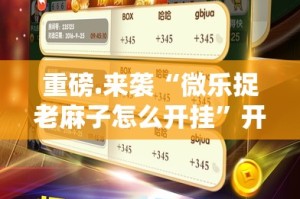 重磅.来袭“微乐捉老麻子怎么开挂”开挂神器
