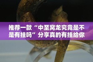 推荐一款“中至窝龙究竟是不是有挂吗”分享真的有挂给你