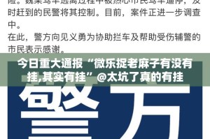 重大通报胜弈填大坑有没有挂√必胜开挂神器