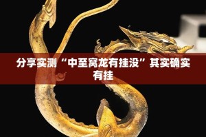 分享实测“中至窝龙有挂没”其实确实有挂
