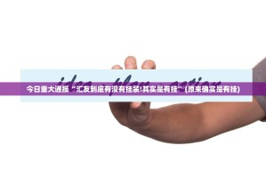 今日重大通报“汇友到底有没有挂装!其实是有挂”(原来确实是有挂)