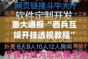 重大通报“西兵互娱开挂透视教程”(确实有挂)