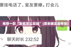 推荐一款“友愉怎么买挂”(原来确实是有挂)