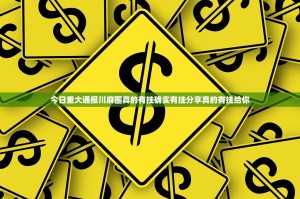 今日重大通报川麻圈真的有挂确实有挂分享真的有挂给你