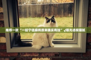 推荐一款“一起宁德麻将原来确实有挂”√曝光透视猫腻