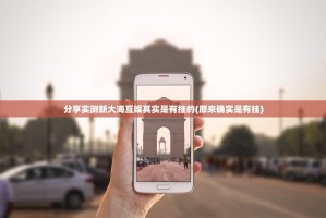 分享实测新大海互娱其实是有挂的(原来确实是有挂)