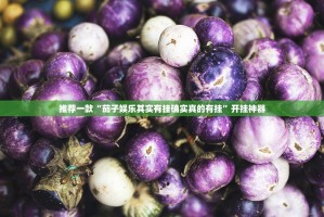 推荐一款“茄子娱乐其实有挂确实真的有挂”开挂神器