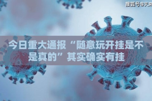 今日重大通报“随意玩开挂是不是真的”其实确实有挂