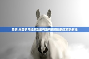 重磅.来袭梦马娱乐到底有没有透视挂确实真的有挂