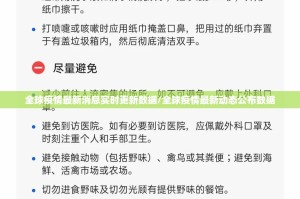 全球疫情最新消息实时更新数据/全球疫情最新动态公布数据
