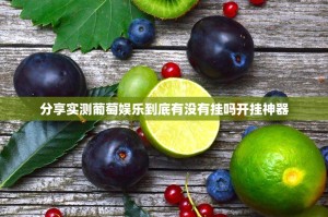 分享实测葡萄娱乐到底有没有挂吗开挂神器