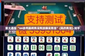 重大通报“66徐州麻将有没有挂确实有挂”(真的有挂)-知乎