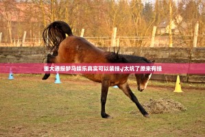 重大通报梦马娱乐真实可以装挂√太坑了原来有挂