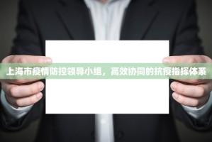 上海市疫情防控领导小组，高效协同的抗疫指挥体系