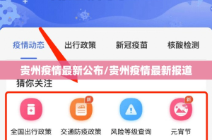 贵州疫情最新公布/贵州疫情最新报道