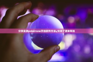 分享实测pokernow开挂软件方法√太坑了原来有挂