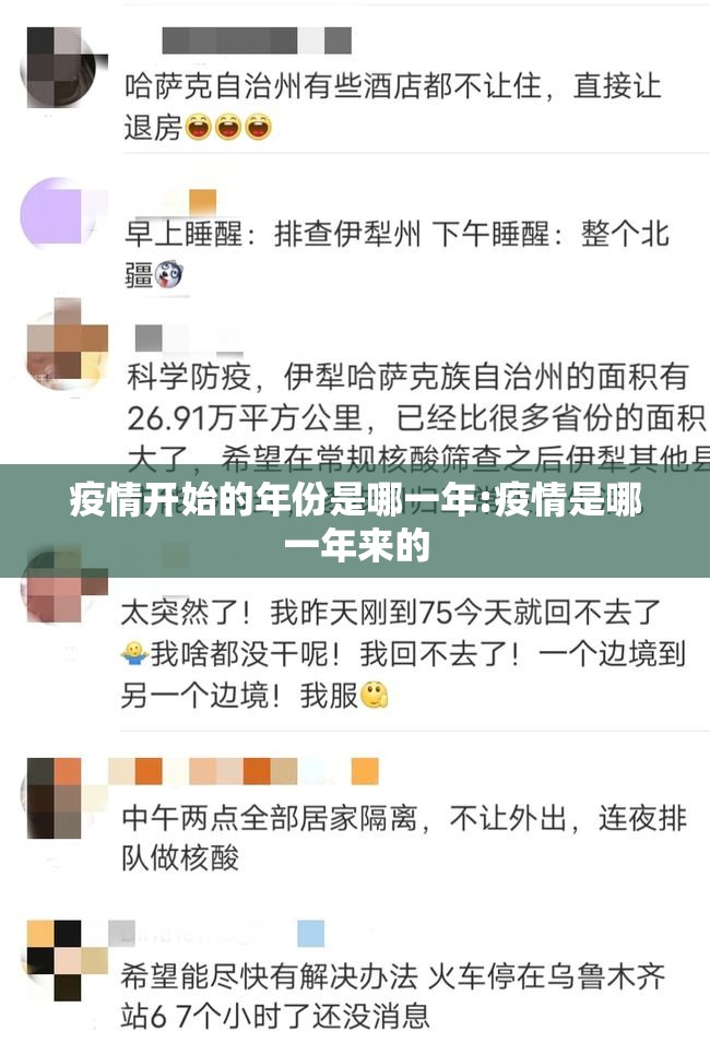 疫情开始的年份是哪一年:疫情是哪一年来的