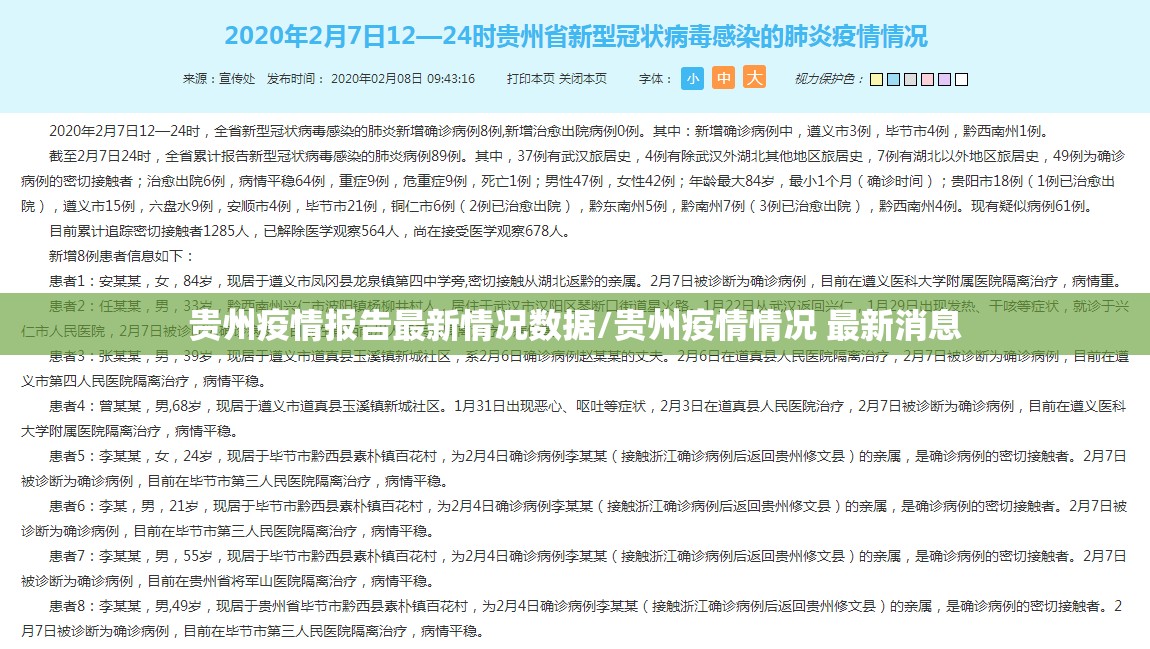 贵州疫情报告最新情况数据/贵州疫情情况 最新消息