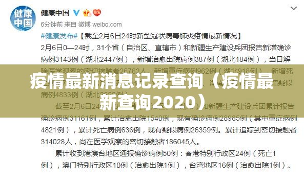 疫情最新消息记录查询（疫情最新查询2020）