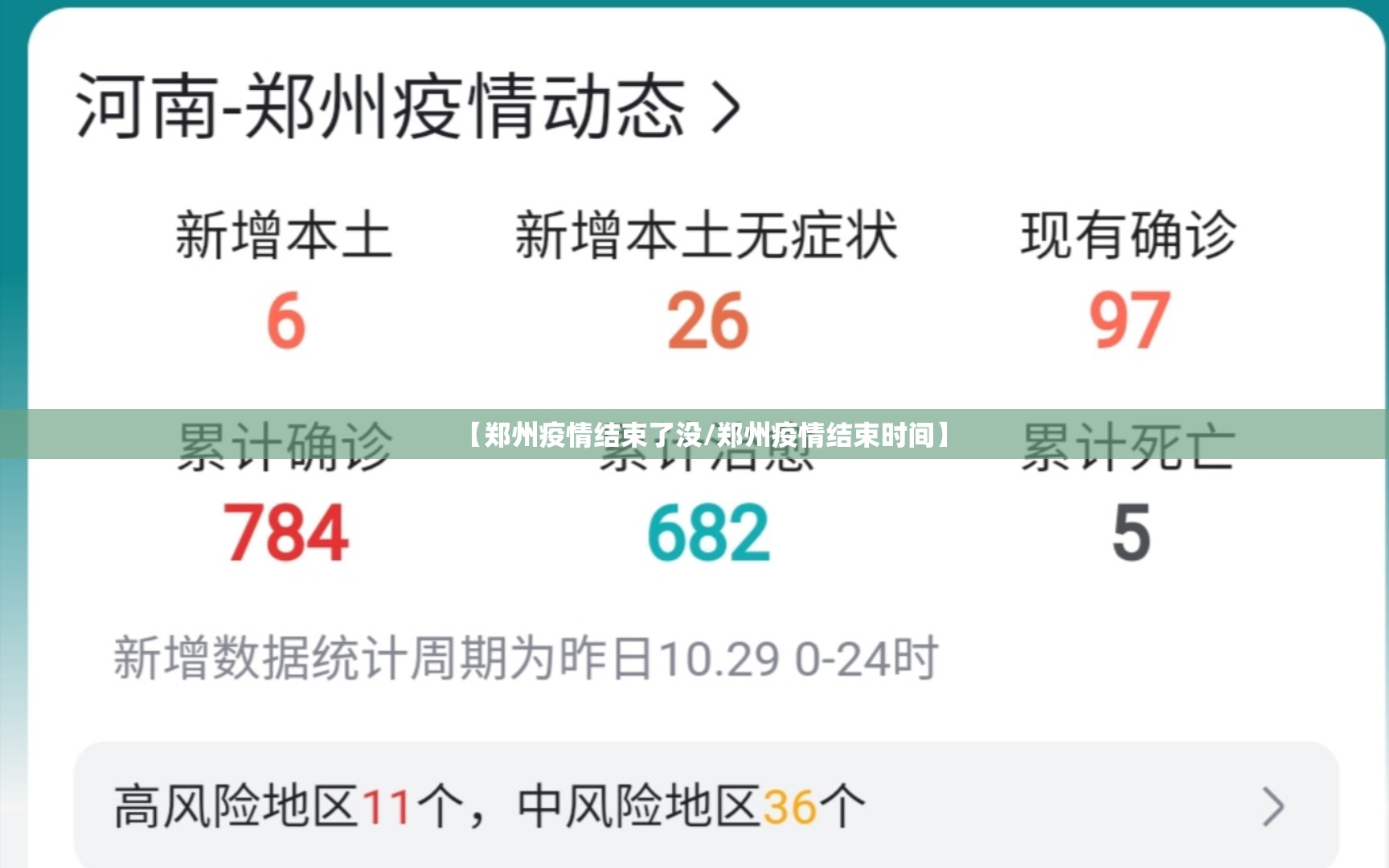 【郑州疫情结束了没/郑州疫情结束时间】