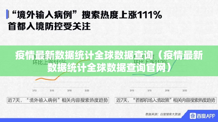 疫情最新数据统计全球数据查询（疫情最新数据统计全球数据查询官网）
