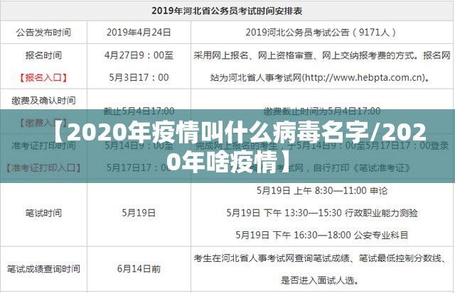 【2020年疫情叫什么病毒名字/2020年啥疫情】
