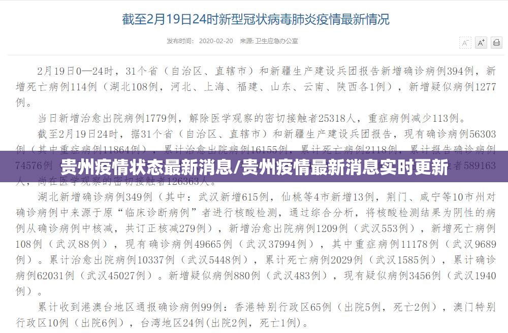 贵州疫情状态最新消息/贵州疫情最新消息实时更新